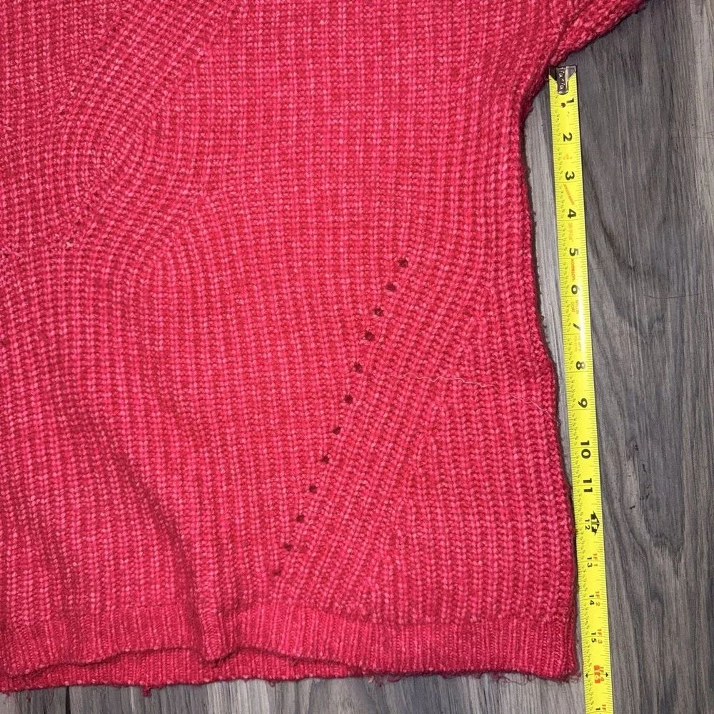 Ava & Viv Sweater Women's Size 3XL Hot Pink Long Sleeve V-Neck Knit Long Sleeve